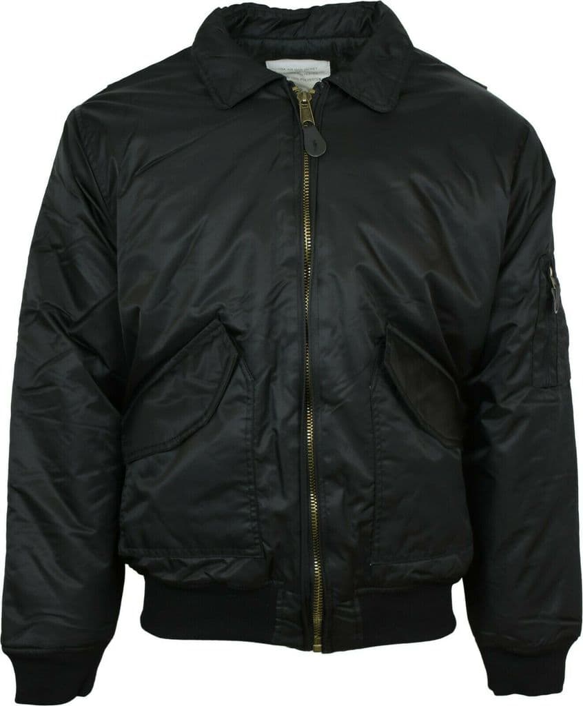Relco Classic Black MA-2 Flight Jacket Bomber Pilot Military Army ...
